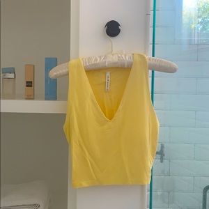 Yellow crop top